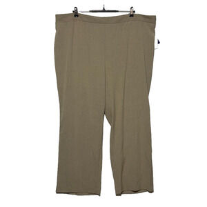 Catherines Pants Womens 26/28 3XW Petite Brown Actual 45x27 Pull On Stretch NWT